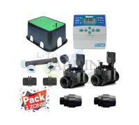 Suinga - Kit Arrosage Automatique 2 zones pour arrosage pour controlateur électrique. Controlateur Hunter ELC401 + Electrovannes