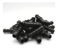 Suinga Lot de 10 liaisons d'arrosage goutte à goutte 16 mm | Manchon connecteur tuyau 16 mm | Liaison goutte à goutte pour tuyau d'arrosage 16 mm, noir