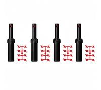 Suinga Lot de 4 Arroseur Hunter PGJ-04, Lot de 4 turbines d'arrosage 1/2" 4,3 à 11,6 m, Noir