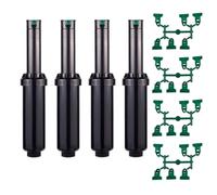 Suinga Lot de 4 Arroseur Turbine Hunter SRM-04 1/2'', portée 4,9 à 14 m, 40º-360º, Noir