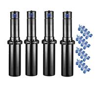 Suinga Lot de 4 arroseurs Hunter PGP 04 Ultra/Arroseur émergent, 10 cm, 50° à 360°, 3/4", noir