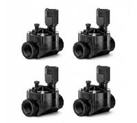Suinga Lot de 4 Électrovanne 1" 24V 100HV. Fonctionne avec des programmateurs électriques de n'importe quelle marque du marché, noir