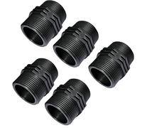 Suinga Lot de 5 Mamelon égal à raccord fileté en plastique - double filetage mâle/mâle - 3/4''x3/4'' - PN10 bars - Raccords à compressi