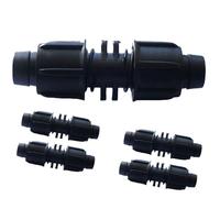 Suinga Pack 100 Connecteurs d'Union pour Tuyau d'Irrigation Goutte-à-goutte 16mm | Raccord pour Tuyau d'Irrigation, noir