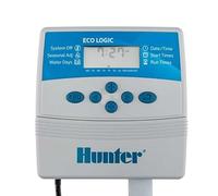 Suinga Programmateur d'arrosage automatique Hunter ELC 4 zones d'arrosage, Eco Logic 4 stations d'intérieur, 230 VCA, blanc
