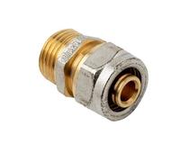 Suinga Raccord mâle 3/4" pour tube multicouche de compression 25 mm, pas besoin de presse - Gris