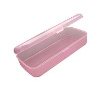 SUIOPPYUW Boîte de rangement transparente pour outils de nail art, légère et portable, contenant des perles, des stylos de polissage, coupe-ongles et un, Rose, L