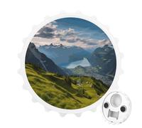 Suisse Alpes Décapsuleur Magnétique pour Réfrigérateur Unique | Aimant de réfrigérateur puissant, décoration d'intérieur amusante, décapsuleur créatif avec récupérateur de bouchons