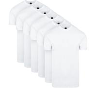 Suitable Obra T-Shirt à Col Rond Haut Lot de 6 Blanc taille XXL