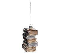 Sujet de Noël Déco Pile de Livres 10cm Marron