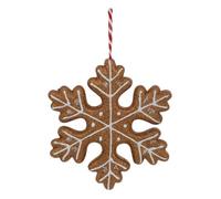 Sujet de Noël Flocon ""Cookie"" 21cm Marron