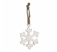 Sujet de Noël Flocon Glacé 5cm Blanc
