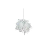 Sujet de Noël Plume Légende d'Hiver 5cm Blanc