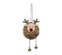 Sujet de Noël Renne Glacé 13cm Marron