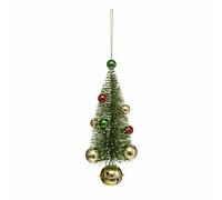 Sujet de Noël Sapin Soir 19cm - Vert & Or