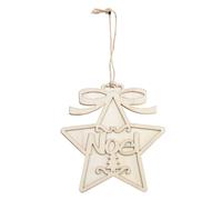 Sujet en Bois à Décorer Étoile Noël 12cm Naturel
