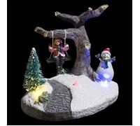 Sujet lumineux neige et sapin 6 LED assorti - Atmosphera Créateur d'intérieur