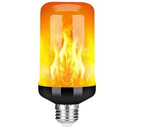 Sujhyrty Ampoule LED effet flamme E27, lampe décorative vacillante réaliste, lampe de décoration de festival, noir-B