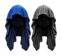 Sukeen Lot de 2 Serviettes rafraîchissantes pour Le Cou et Le Visage, Serviettes rafraîchissantes à Capuche pour Le Sport, Le Camping, l'entraînement, Le Cyclisme (Bleu Roi/Gris)
