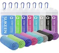Sukeen Lot de 8 Serviettes Serviettes de Refroidissement (101.6 x 30.5cm) Rafraîchissante Serviette de Sports en Microfibre pour Camping, Fitness, Nécessité en Été Chaud
