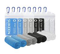 Sukeen Serviettes Rafraîchissantes Lot de 8 pour Golf, Sport, Musculation, Voyage - Serviette de Refroidissement en Microfibre pour Hommes et Femmes - Serviette Absorbante & Ultra Légère