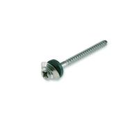 Suki 6180801 Vis bois Tête fraisée bombée PZ Acier Inox A2 4,5 x 35 avec rondelle d'étanchéité 25 pièces