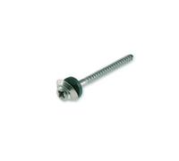 Suki 6180803 Vis bois Tête fraisée bombée PZ Acier Inox A2 4,5 x 65 avec rondelle d'étanchéité 25 pièces