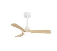 Sulion - Ventilateur de plafond à pales avec lumière DELIA S - intérieur/extérieur - couleur bois clair