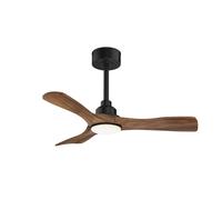 Sulion - Ventilateur de plafond à pales DELIA S - Couleur bois foncé - DC- IP44