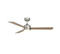 Sulion Ventilateur de plafond avec lumière LED ICON L Moteur DC Pales réversibles Gris/bois foncé 20-32 m² 132 cm IP20