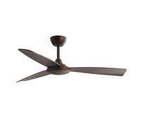 Sulion Ventilateur de plafond LIA marron rouille sans lumière | Moteur DC 2.0 silencieux, 6 vitesses, fonction été-hiver et minuteur | 3 pales ABS