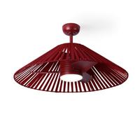 Sulion - Ventilateur de plafond Terra Bordeaux avec lumière LED CCT réglable | Moteur DC silencieux avec 6 vitesses, minuterie et télécommande | IP44