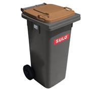 SULO Conteneur à ordures MGB 120 L, Gris/couvercle Marron (22148)