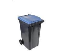 SULO® Conteneur poubelle mobile 2 roues - 240 litres prise frontale - Couvercle bleu
