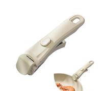 Sulobom Poignée Amovible Universelle Pour Poêles, Poignée Amovible Mastrad,Remplacement Antidérapant Poignée Pour Casseroles Et Poêles,Pince Ergonomique Pour Ustensiles De Supporte 10kg (blanc-1pc)