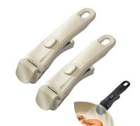 Sulobom Poignée Amovible Universelle Pour Poêles, Poignée Amovible Mastrad,Remplacement Antidérapant Poignée Pour Casseroles Et Poêles,Pince Ergonomique Pour Ustensiles De Supporte 10kg (blanc-2pcs)