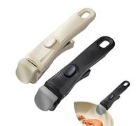 Sulobom Poignée Amovible Universelle Pour Poêles, Poignée Amovible Mastrad,Remplacement Antidérapant Poignée Pour Casseroles Et Poêles,Pince Ergonomique Pour Ustensiles De Supporte 10kg (noir+blanc)