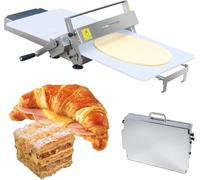 SULQING Laminoir à Pâte à Pizza Fondante︱Machine à Pâte à épaisseur Réglable︱Rouleau à Pâtisserie Manuel︱Machine à Laminer La Pâte Pliable avec Laminoir︱Usage Commercial Et Domestique