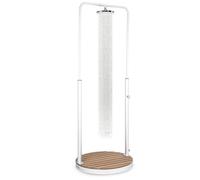 Sumatra Falls Round douche de jardin WPC Aluminium Ø 80 cm ronde