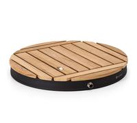 Sumatra Teak Round Douche de jardin Aluminium bois de teck Poignée de transport
