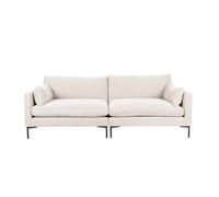 SUMMER - Canapé 3 places en tissu blanc L230 Blanc