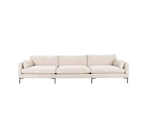 SUMMER - Canapé confortable 5 places en tissu blanc L335 Blanc