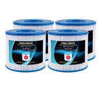 Summer Escapes Lot de 4 filtres de Remplacement pour Piscine et Spa de Type D, Summer Waves P57100102, P57000104