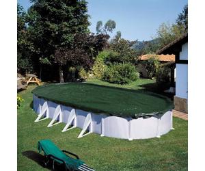 Summer Fun Couverture de piscine hivernale ovale 725 cm PVC vert