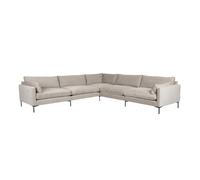 SUMMER - Grand canapé 7 places en tissu beige Beige
