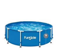 Summer Waves Active Piscine hors sol avec cadre en métal de 3 m x 76 cm pour extérieur, jardin, avec pompe de filtration, cartouche de type I et patch de réparation