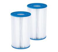 Summer Waves Lot de 2 Cartouches Filtres Type A/C - Chlorinateur et Panier pour Tablettes de Chlore Intégrés - Efficacité Maximale - Matériau Papier Ultra-Résistant - Grande Compatibilité
