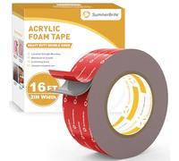 Summerbrite Ruban Adhésif Double Face Extra Fort 50mm x 5m-Mousse Acrylique Puissante, Imperméable et Résistante à la Chaleur Idéal pour Moquettes,Bandes LED et Décoration Bureau&Domicile