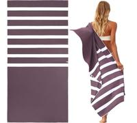 SummerSand Serviette de Plage Microfibre Séchage Rapide, Anti Sable - Compacte, Légère - Matériaux Recyclés - avec Sac Inclus - Drap de Plage Grand Format (160x80 cm - Grape Purple)