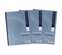 Summit 677701 Lot de 3 blocs de cours à réglure fine avec marge Blanc 60 g/m² 400 pages A4